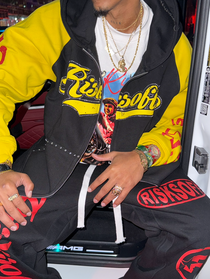 RISKSOFF YELLOW ZIP UP